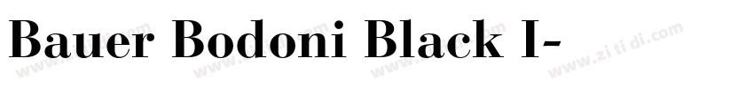 Bauer Bodoni Black I字体转换